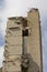 Top of a stripped down, half demolished apartment building in rabot niehgborhood, Ghent