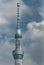 The top of the tall Skytree tower in Tokyo.