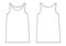 Top tee tank garment sketch for fashion industry