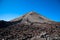 Top of Teide volcano and lava landscape on Tenerife, Spain.