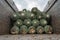 On top of the truck are the agaves that will go to the tequila factory.