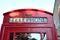 The top of a typical telephone box in England UK