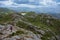 The top of Ulriken mountain near the town of Bergen, Norway