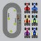 Top view 2D Game asset formula one