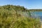 Top view of the 4 lakes of the Frasnois village, Jura