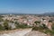 Top view aerial of hill city Cavaillon south of France