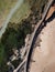 Top view aerial photo of wooden pathways at Dee Why beach