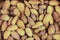 Top view almond nut natural peeled closeup background base