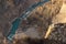 Top view of Altit fort, landmark of Hunza valley in a morning sunrise, Gilgit Baltistan, North Pakistan