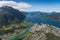 Top view of Andalnes town in summer season, Norway, Scandianvia