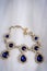 Top view antique sapphire diamond necklace