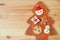 Top View of Assorted Christmas Cookies on Pine Tree Shaped Wooden Breadboard