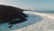 Top view of the Atlantic ocean crash the rocks of Punta Guadalupe .