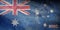 Top view of Australian Customs 1909 1988, Australia retro flag with grunge texture. Australian patriot and travel concept. no