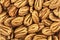 Top view on background texture of pecan nuts.