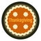 Top view Baked Pumpkin Pie with Whipped Cream on Top as Thanksgiving Day Attribute Vector Illustration isolated