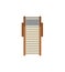 Top view beach lounger isolated icon