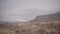 Top view of beautiful panorama of canyon. Action. Beautiful panorama of rocky canyon in cloudy weather. Rocky Valley on