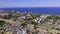 Top view of the beautiful seascape in Hua Hin in Prachuap Khiri Khan Province, Thailand, aerial view on the coastline