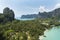 Top view of beautiful sky and cloud of Railay Ao Phra Nang viewpoint,travel destination in south of Thailand.