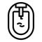 Top view bidet icon, outline style