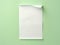 Top view blank paper. Desktop mock up, Flat lay of green working table background with office equipment, mockup greeting