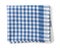 Top view of blue cotton kitchen napkin