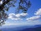 Top view of blue sky with beautiful crowded cloud on the mountain, Thailand