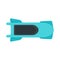 Top view bobsleigh icon, flat style