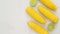 top view boiled corn with copy space. High quality photo