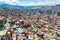 Top view of bolivian suburbs