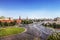 Top view of Borovitskaya square, Moscow