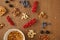 Top view of bowl with granola