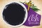 Top View of Bowl and Other Elements for Ash Wednesday, Vector Illustration