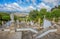 Top view of Braga city, Portugal, from Bom Jesus do Monte Sanctuary