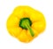 Top view of bright yellow capsicum