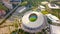 Top view of Bukit Jalil National Stadium and landscape garden in Kuala Lumpur, Malaysia. Urban city in Asia