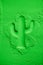 top view of cactus shape in green