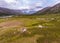 Top view of the camp of nomadic reindeer herders, Yama