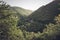 Top view of a canyon in southern Italy, in particular the gorges of the Platano river