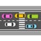 Top view of cars on road - traffic on highway