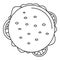 Top view cheeseburger icon, outline style