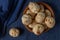 Top view of chipa, typical Paraguayan cheese bread