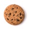 Top view of chocolate chip cookie