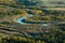 Top view of Chuya river at Altai mountains, Siberia, Russia