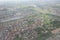 Top view of city from aerial photos. Housing estate landscape.