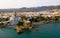 Top view of the city of Nerja on Mediterranean coast of Spain