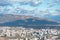 top view of the city of Skopje, the capital of North Macedonia