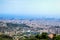 Top view of cityscape of Barcelona, Spain