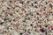 Top view close up granola, abstract cereal grain pattern, muesli texture as background